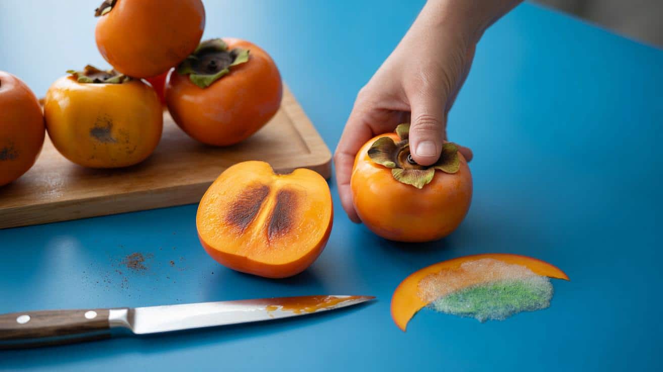 Dunkle Flecken in der Kaki: In den Müll oder noch essbar? ? noch genießbar