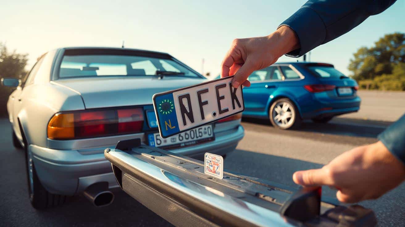 Nummernschild mit W: Was soll der kleine Buchstabe über der Plakette? ? über der Kennzeichnung