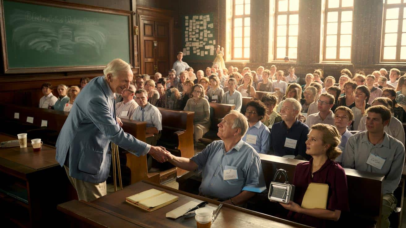 92-jähriger Professor lädt seine ehemaligen Schüler ein – über 100 kommen zur emotionalen Wiedersehensfeier